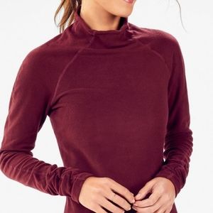 Fabletics Lexi ruched long sleeve top size m EUC